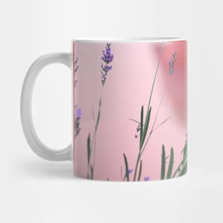 Pink rose and lavender flowers Mug